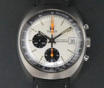 Vintage Tissot Navigator Automatic Lemania Swiss Chronograph Spares/Repairs - Image 1 of 4