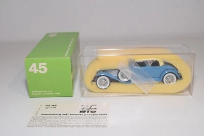 A61 1:43 RIO 46 1934 DUESENBERG SJ TORPEDO PHAETON AZUL SIN USAR, EN CAJA Foto 1 de 4