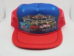 Gorra de camionero de malla de coleccionista Graceland Home of Elvis Cadillac de colección RARA  - Imagen 1 de 4