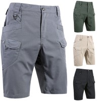 Men's Combat Shorts Summer Causal Military Cargo Pants Multi Pockets Plus Size
