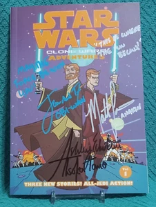 STAR WARS Clone Wars Adventure Vol 1 - 3 Authentic Autographs & Personalized - Picture 1 of 11
