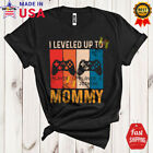 I Leveled Up To Mommy, Humorous Mother&#39;s Day Vintage Retro,Pregnancy Gamer Shirt