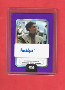 Topps Star Wars Flagship 2023 autographe purple R. Sparta Celly Organa 43/99 - Imagen 1 de 4