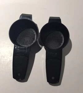 Tupperware Set 2 Mini Sifters Loose Tea Strainers Gadgets #879 Black New - Picture 1 of 3