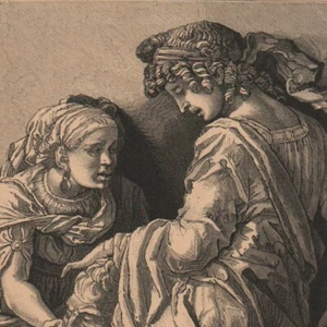 Judith tenant la tête d'Holopherne (Mantegna) - Gravure de presse 1870 - Picture 1 of 2