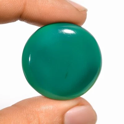 Piedras preciosas sueltas 100 % naturales de ónix verde forma redonda para joyería Foto 1 de 2