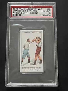 1924 Franklyn Davey & Co Boxing #19 Guarding Right at Head PSA 8 - Bild 1 von 3