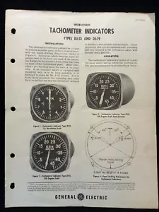 Indicador de tacómetro tipo DJ-13 DJ-19 GE instrucciones eléctricas generales / manual - Imagen 1 de 3