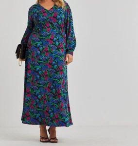 VESTIDO JERSEY CON VOLANTES MUJER JOE BROWNS AZUL ESTAMPADO FLORAL NUEVO (ref 532) - Imagen 1 de 3