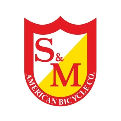 S&M BMX medium Shield Stickers Red White yellow S and M BMX Decal genuine - image 1 of 2