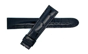 Montblanc Men's 19mm x 17mm Black Alligator Leather Watch Band FSB - Picture 1 of 3