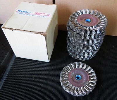 Rueda de alambre Weiler Standard Twist .014 acero inoxidable 10 cada uno nuevo sistema operativo Foto 1 de 3