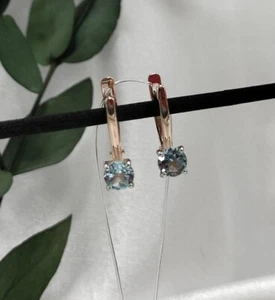 Earrings Sokolov made of 375 gold with topaz - Picture 1 of 4