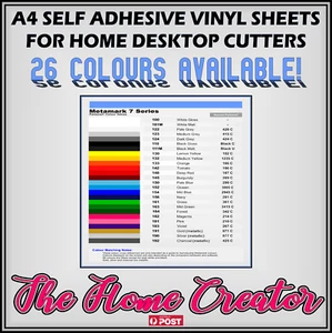 A4 sheet self adhesive vinyl Metamark M7.Cricut desktop cutter.26 colours avail - Picture 1 of 30