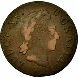 [#70594] Coin, France, Louis XV, Demi sol à la vieille tête, 1/2 Sol, 1770, Re,  - Picture 1 of 2