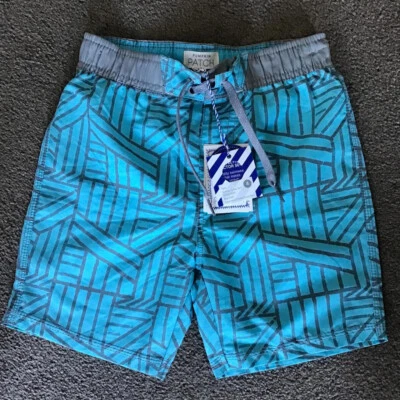 Pumpkin Patch Blue & Grey Kids Board Shorts/Size 4/BNWT - image 1 of 4