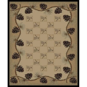 Mayberry Rug LK7261 5X8 5 ft. 3 in. x 7 ft. 7 in. Lodge King Pine Bluff Area ... - Picture 1 of 1