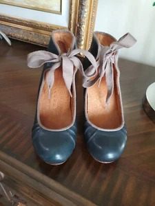 Chie Mihara Bohemian Napa Leder Mary Jane Schleife Stiefelette Schuh Absatz 36 Spanien  - Bild 1 von 21