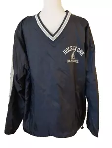 Steve & Barry's Blue Hole In 1 Golf Lined Windbreaker Pullover SIZE LARGE - Picture 1 of 4