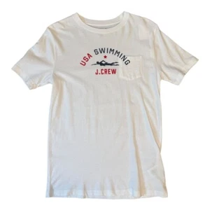 Crewcuts J. Crew USA Swimming Graphic Pocket Tee Shirt Kids Size 12 NWT - Picture 1 of 7
