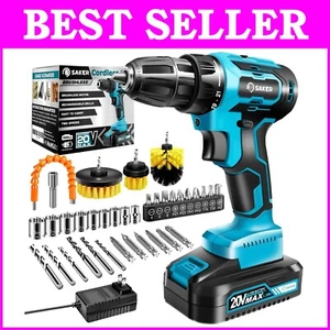 Efficient Cordless Electric Drill with Rapid Rechargeable Battery & Accessories - Picture 1 of 10