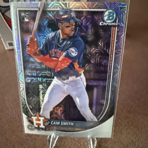 2025 Bowman Chrome Mega - Cam Smith Steel Mojo SSP Houston Astros /77 - Picture 1 of 2