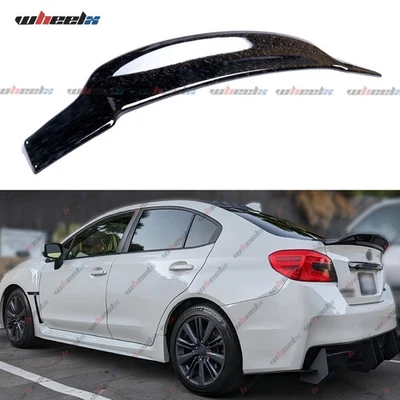 PARA 15-21 SUBARU WRX STI V3 CARBONO FORJADO ESTILO DUCKBILL HIGHKICK ALERÓN MALETERO Foto 1 de 4
