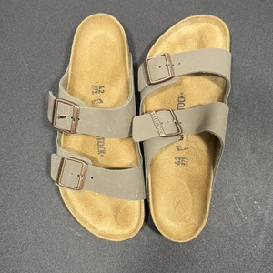 Birkenstock Arizona Unisex Sandal Stone Birko-Flor Nubuck Wide+Narrow Size 42 - Picture 1 of 4