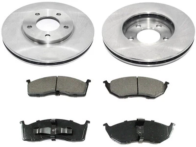 Kit de pastilha de freio e rotor dianteiro para 2000 Chrysler Grand Voyager 58219GBQP - Imagem 1 de 2