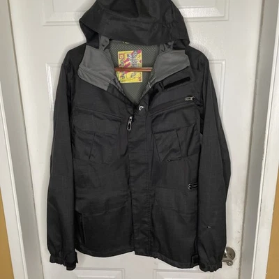 Chaqueta de tracción Burton talla-pequeña paseo seco cremallera HD negra Rn 87380 como se lee Foto 1 de 4