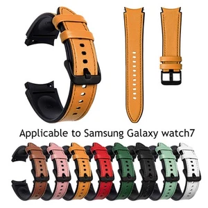Leather Silicone Watch Band for Samsung Galaxy Watch 6 40mm 44mm 6 Classic 43mm - Zdjęcie 1 z 32