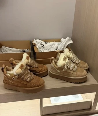 UGG AUSTRALIA Neues AngebotDE Winter Warm Xmas Gifts Womens Lowmel Wildleder Schaffell Trainer Warme Schuhe