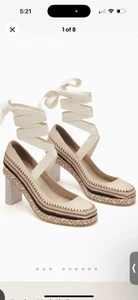Ulla Johnson  Faustine Crochet Hell Cablk Shoes Size 37 Original Price $730 - Picture 1 of 9