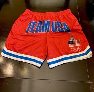 Looney Tunes X Team USA Olympische Spiele Herren Athletik Mesh rote Shorts Größe Large - Bild 1 von 12