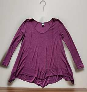 WE THE FREE PEOPLE Top Donna X-Small Magenta Viola Tunica Termica Oversize - Foto 1 di 8