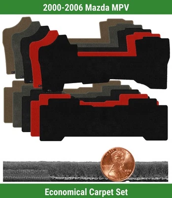 Juego de alfombrillas Lloyd Custom Velourtex para Mazda MPV 2000-2006 (2 piezas) #W84 Foto 1 de 4