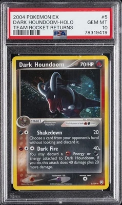 2004 POKEMON EX TEAM ROCKET RETURNS #5 DARK HOUNDOOM-HOLO PSA 10 - Image 1 of 2