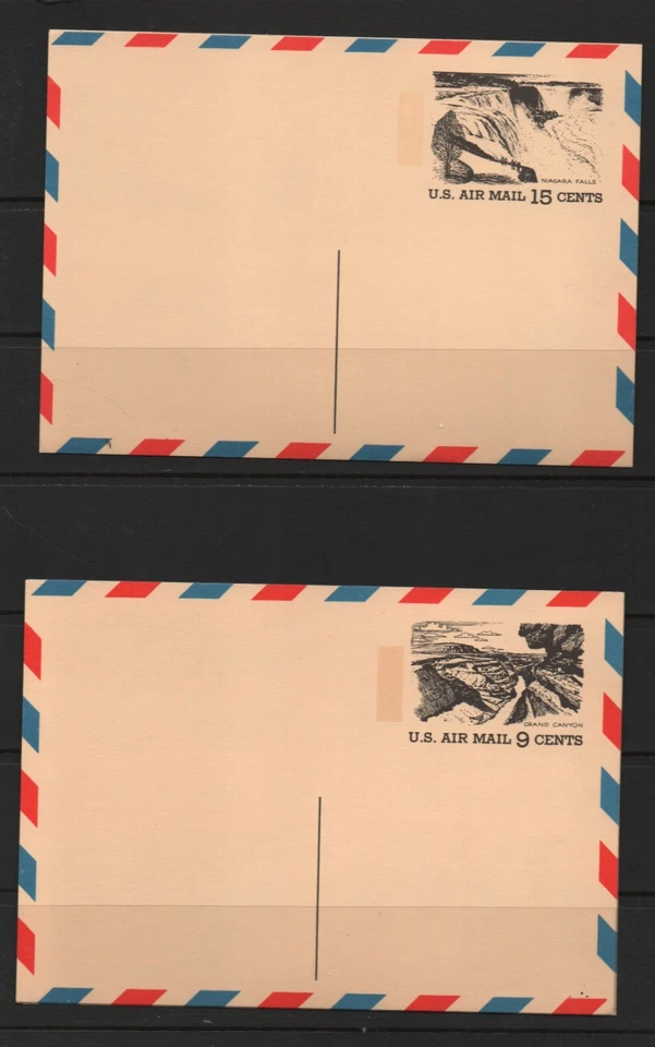 U.S. UX12 & UXC13 Tourism Air Mail Post Cards 1972 Mint MNH - Image 1 of 1