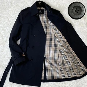 Burberry Black Label Trench Coat with Belt NovaCheck M Size - Picture 1 of 24