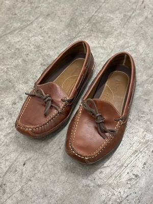 Vintage L.L. Mocasines Zapatilla Cuero Bean Doble Suela Talla 8 197690 Foto 1 de 4