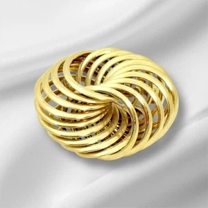 Broche/Pin MCM Vintage Napier Tono Dorado Nudo Espiral Tono Dorado - Imagen 1 de 6