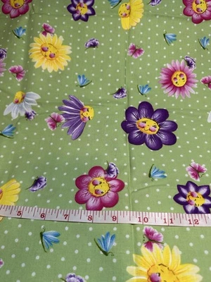 WestminsterFibers #DD27 Happy Flowers By Donna Dewberry 1  1/2 Yards - Image 1 of 2