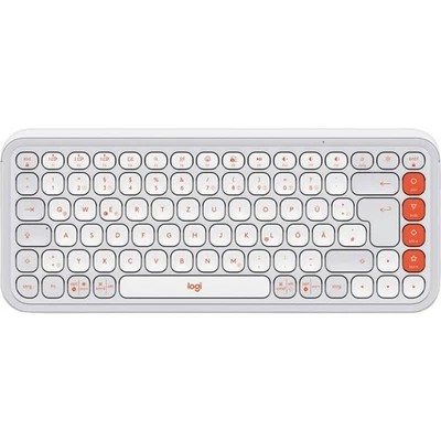 Logitech POP ICON KEYS Bluetooth® Tastiera Tedesco, QWERTZ Bianco Dispositivi - Immagine 1 di 4