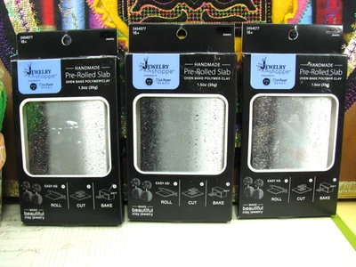Сделайте ювелирные изделия из глины, 3 упаковки глины, новый предварительно свернутые плиты духовки выпечки полимерной глины - Изображение 1 из 4