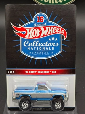Hot Wheels Nationals 83 Chevy Silverado 4x4 Indianapolis Square Body Real Riders - Image 1 of 4