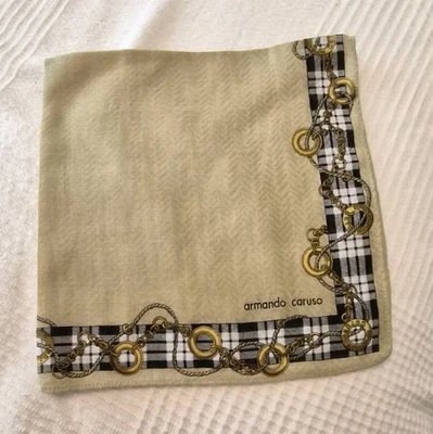 Armando Caruso 16 In. Cotton Handkerchief Sage Green NWOT - Image 1 of 3