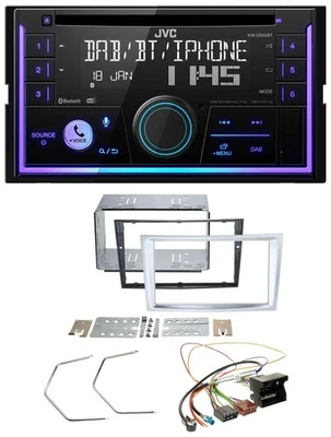 JVC MP3 USB 2DIN DAB Bluetooth CD Autoradio für Opel Astra H Zafira B Corsa D ma - Bild 1 von 4