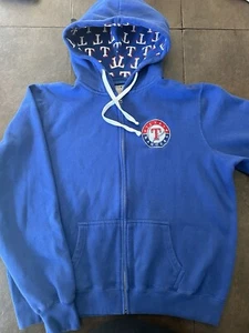 Texas Rangers MLB Soft as a Grape Zip Hooded Sweatshirt Sz XXL 2023 World Champs - Picture 1 of 9