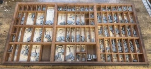 Complete Antique Vintage Printing Press Type Set Letters Numbers Characters - Picture 1 of 1