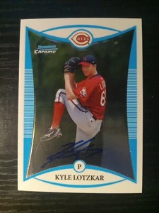 Kyle Lotzkar 2008 Bowman Chrome Auto BCP119 Reds Autograph Free Shipping!! - Picture 1 of 2
